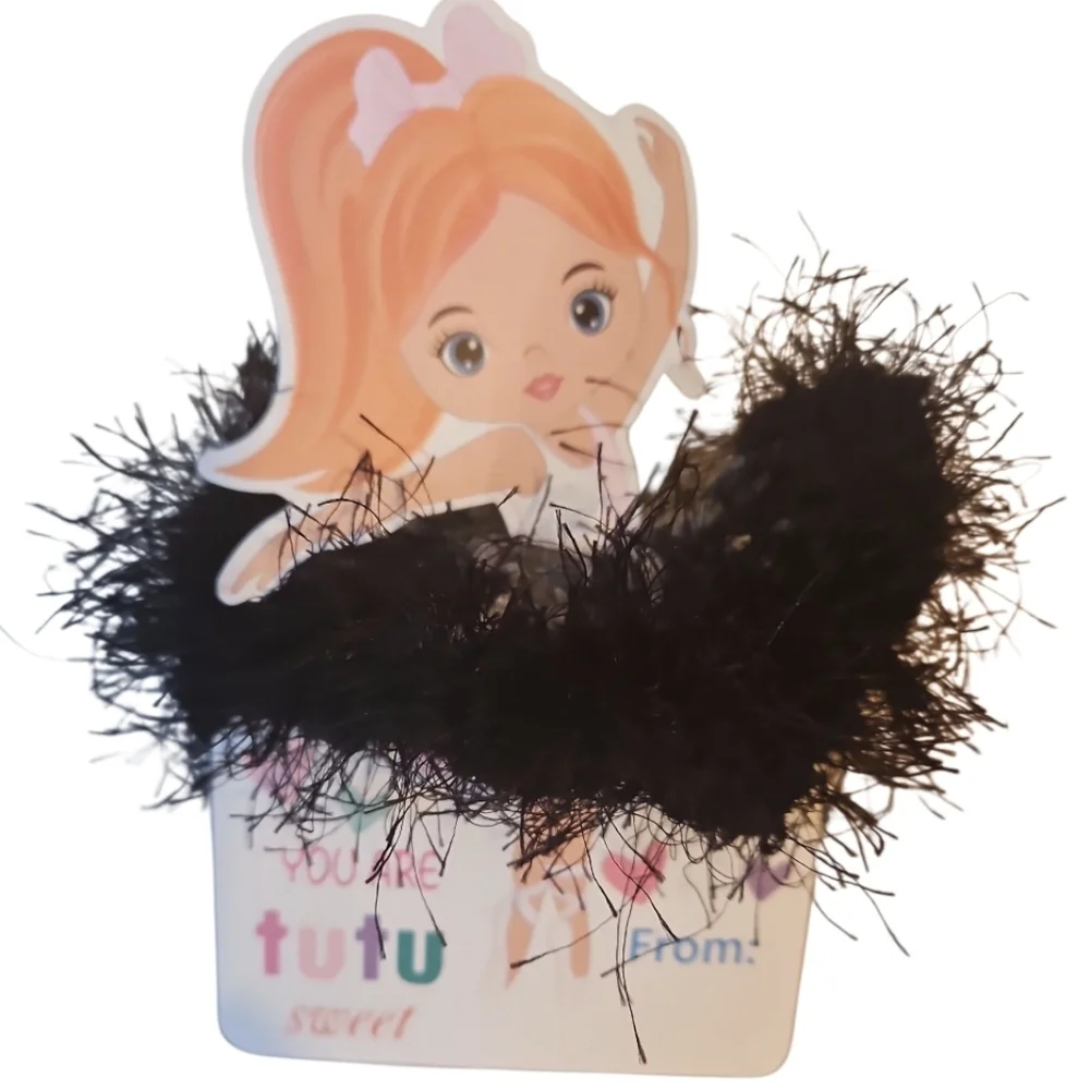 Hand Crafted Black Swan Tutu Scrunchie 6